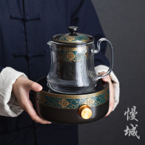 Cittaslow town classical gilt tea set Japanese ceramic electric pottery stove Household automatic tea maker Small tea stove