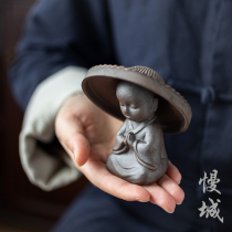 Cittaslow town Yu Weng tea leak Japanese coarse pottery tea filter Household filter Tea maker Creative tea filter Kung Fu tea accessories