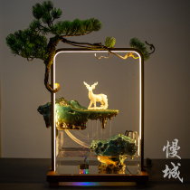 Slow City a deer peers back-flowing ornaments living room water fountain humidifier housewarming opening gifts