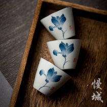 Ceramic Tea Cup Personal Tasting Cup Home hand painted Gongfu Tea Tea Brewink single Masters cup Small tea bowl