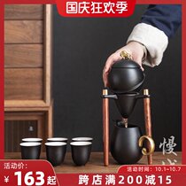Slow city cattle to run automatic tea set Japanese ceramic kung fu tea set home lazy tea maker gift box