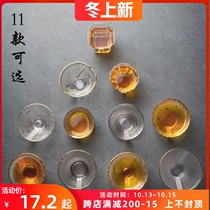 Gold-style Japanese glass tea cup tea set Tea Cup hammer Master Wine Glass Cup Cup heat-resistant kung fu small water Cup