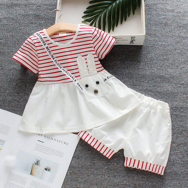 Girls ' Western style two-piece suit 4 one and a half year old female baby summer dress 1 year old 0 summer 2 children 3 Korean version of the tide clothes