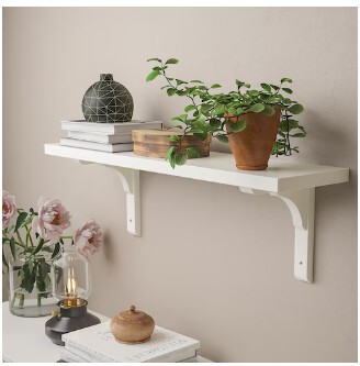 Ikea Berisluth Lamshut Wall Shelf, Black-Brown, 80X 20cm Storage Shelf
