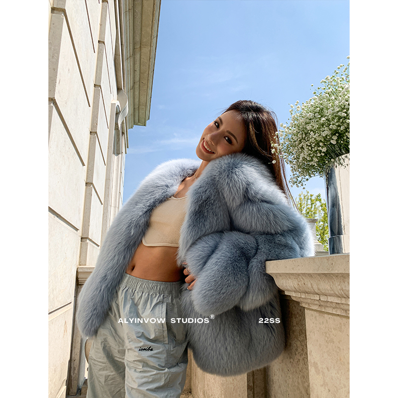 Aying's "Hot Love" Imported Finnish Fox Fur Whole Skin Women's Winter Young Style Fur Coat 2026 New Model
