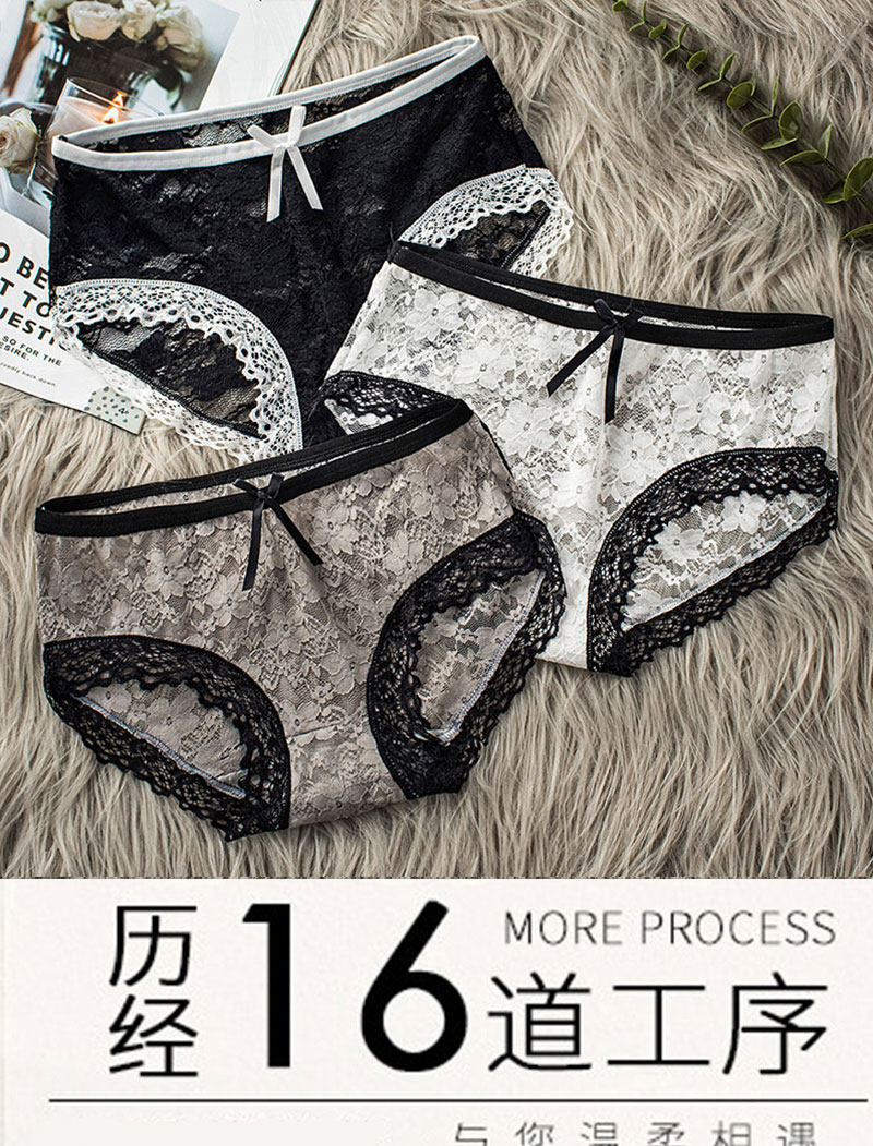 Нижнее белье, кружевные сексуальные штаны, дышащие тонкие трусы, большой размер        