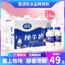 15 bottles x243ml summer pure milk full-fat nutrition breakfast students Children pregnant women middle-aged halal Ningxia milk