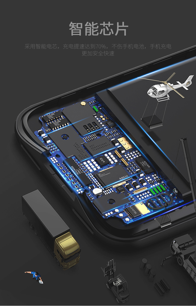 Huawei nova3i quay lại sạc pin kho báu 4e chuyên dụng 3E siêu mỏng hỗ trợ vân tay không dây vỏ điện thoại cung cấp năng lượng - Ngân hàng điện thoại di động sạc dự phòng power bank 10000mah