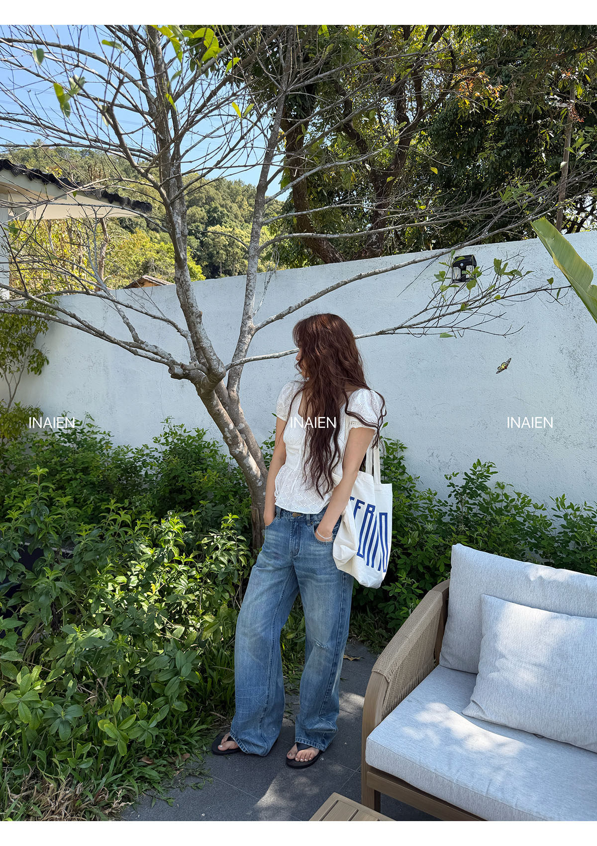 INAIEN26 ранняя весна "беглая принцесса" юбка с утяжкой на талии весна-лето