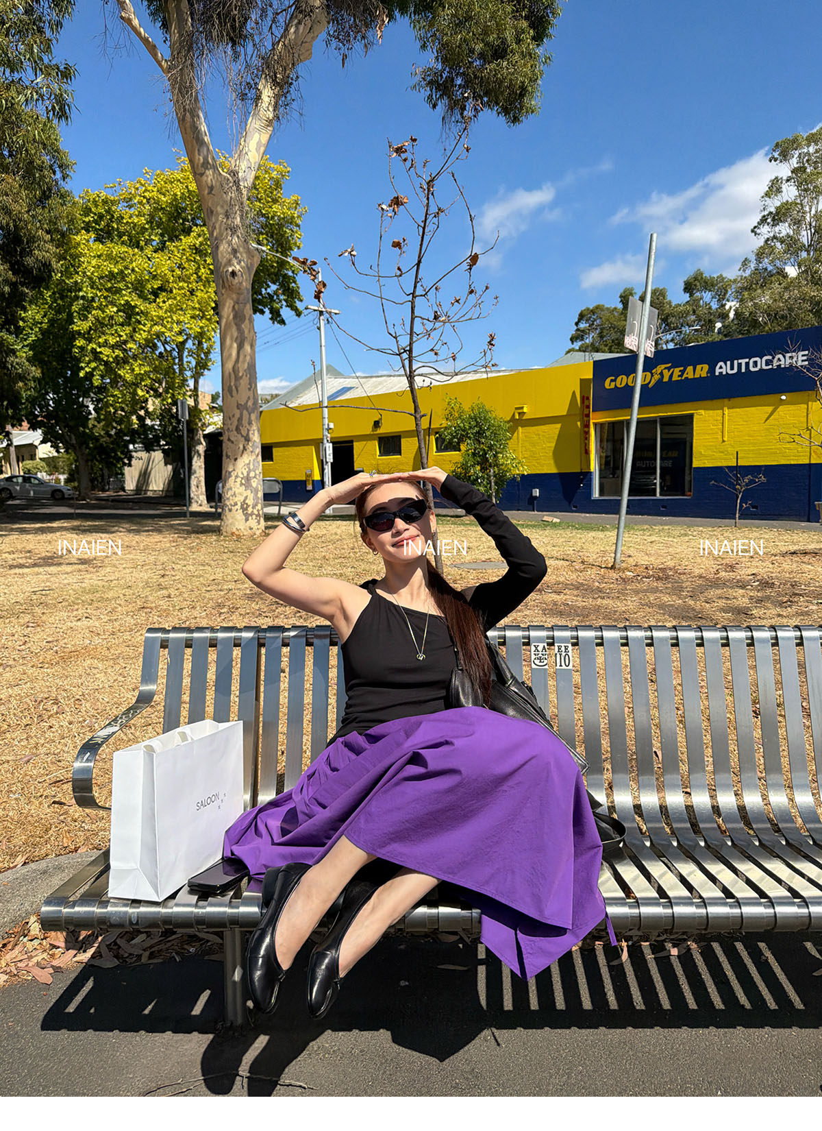 INAIEN笑笑家 "Вальс" уникальная красивая полуюбка скрывающая недостатки фигуры на весну 2026