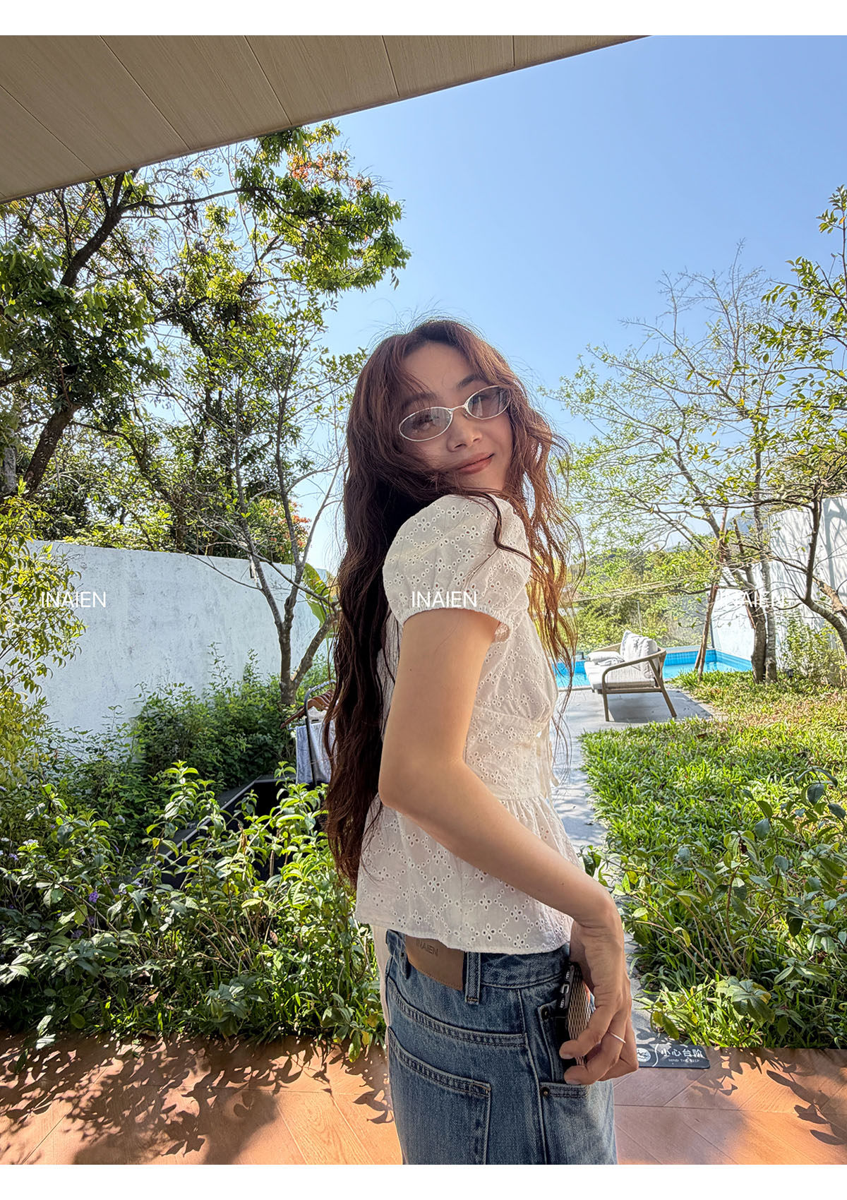 INAIEN26 ранняя весна "беглая принцесса" юбка с утяжкой на талии весна-лето