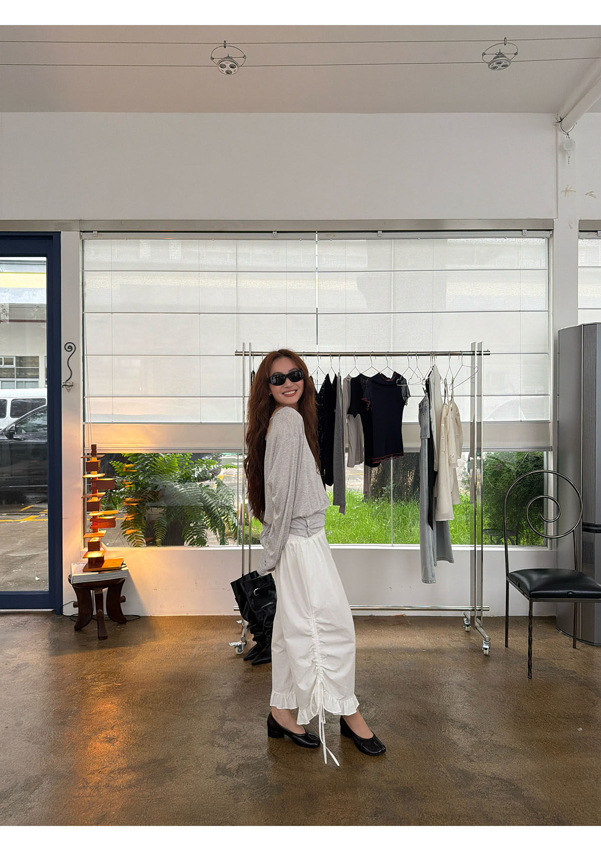 INAIEN笑笑家 "Легкий кислород" весенне-летняя тенсел-шерстяная приталенная солнцезащитная кофта тонкая с длинным рукавом