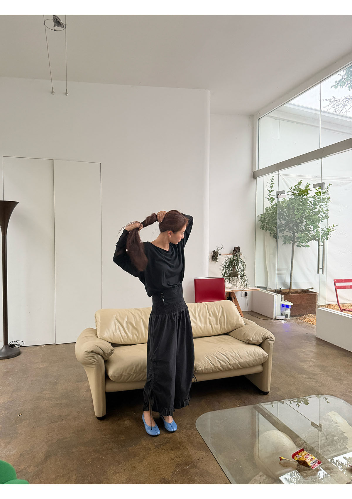 INAIEN笑笑家 "Легкий кислород" весенне-летняя тенсел-шерстяная приталенная солнцезащитная кофта тонкая с длинным рукавом