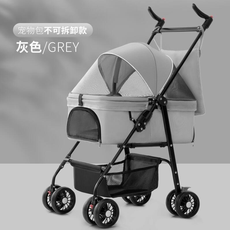Teddy Cart Pooch Kitty Pet Baby Trolley Fold Small Teddy Dog Car Light Separable Cage Pet