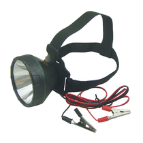 Head-mounted outdoor night lighting 12V high power LED strong light waterproof headlamp battery light yellow 9-24V