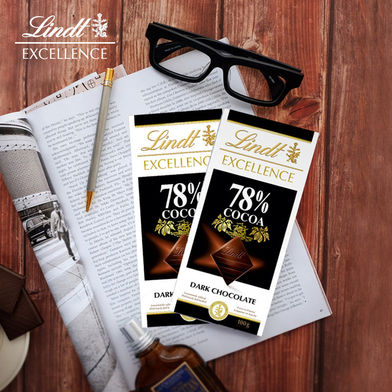 Lindt 瑞士莲 Excellence 特醇78%黑巧克力排块 100*12块 6.4折$21.36 海淘转运到手约￥246