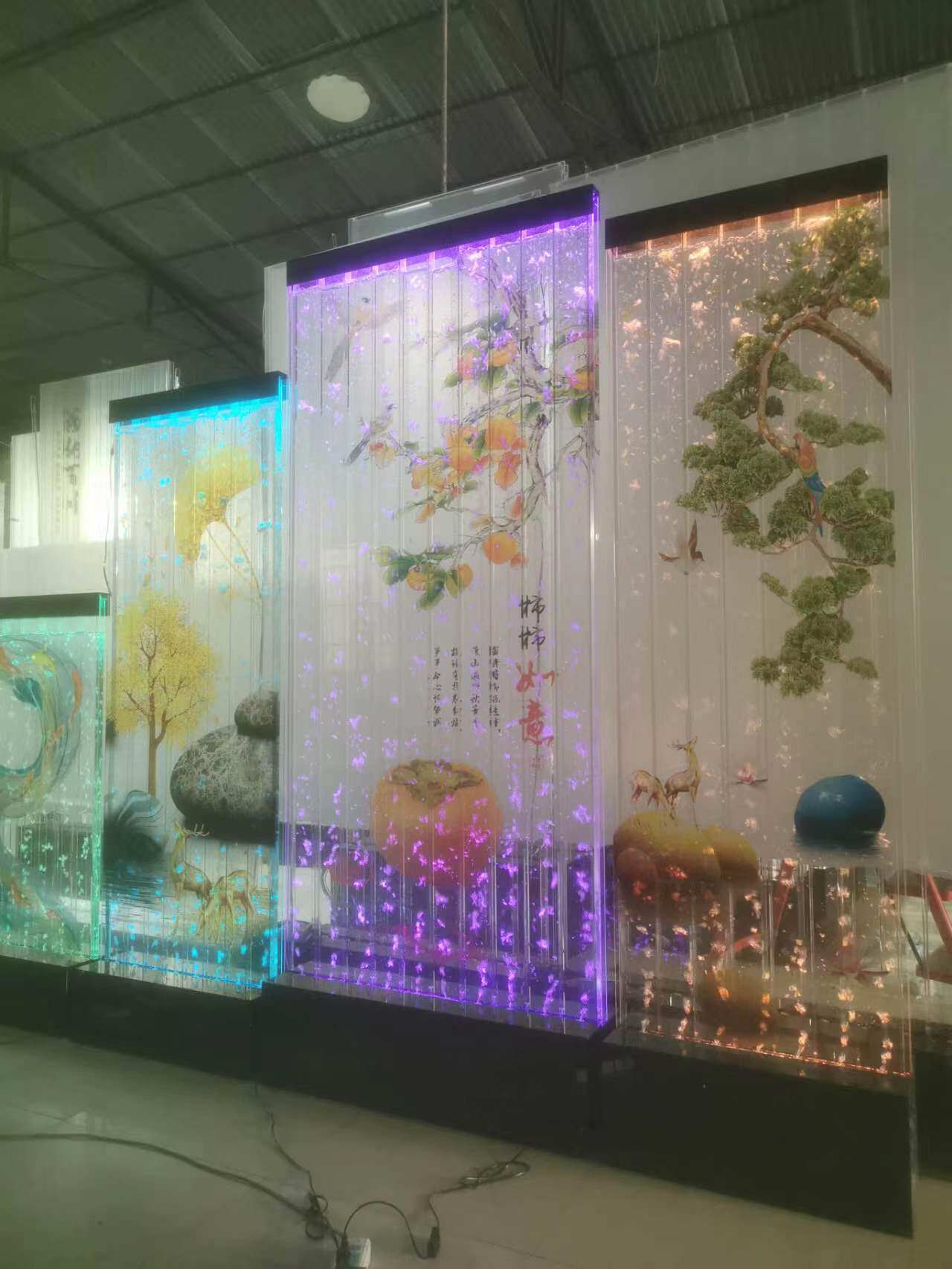 Декорации водные 水字画款风定制客餐厅玄关卫生间半墙水网红隔断泡