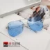 Kính râm đa giác viền xám đen cá tính kính râm mặt dài nữ triều 2018 sao tròn mặt kính râm mắt kính nam Kính râm