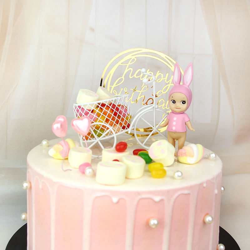 Party Girl Heart Baby Carriage Love Bassinet Bicycle Birthday Cake