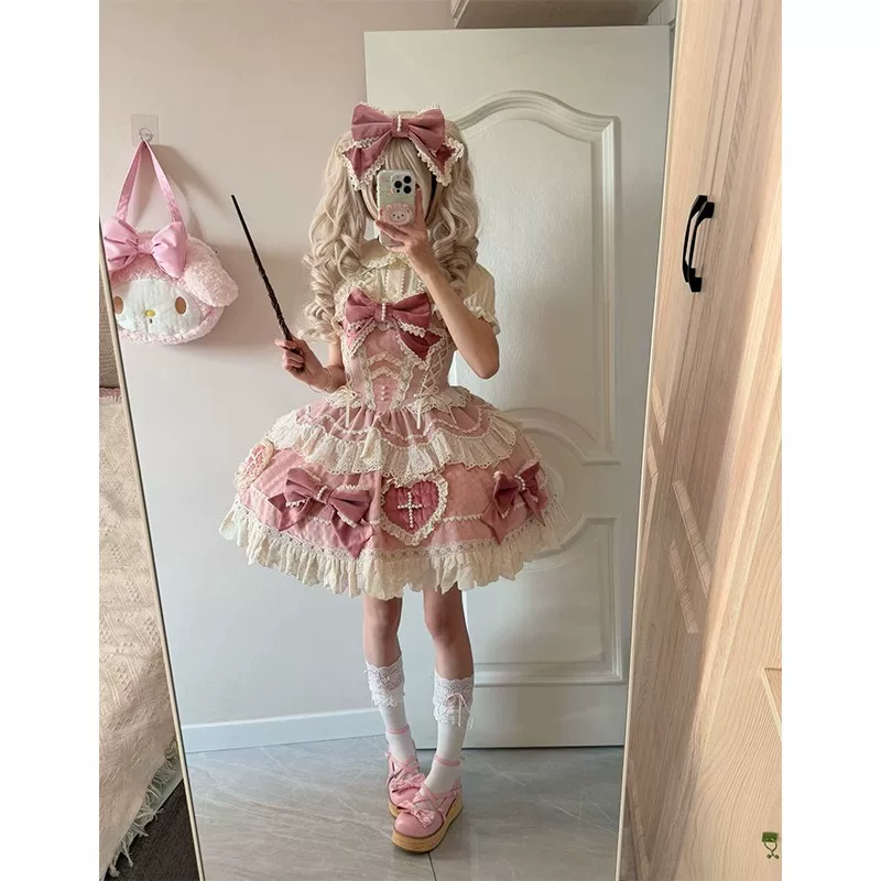 Голубое платье, маленький костюм принцессы, стиль Lolita, Lolita Jsk