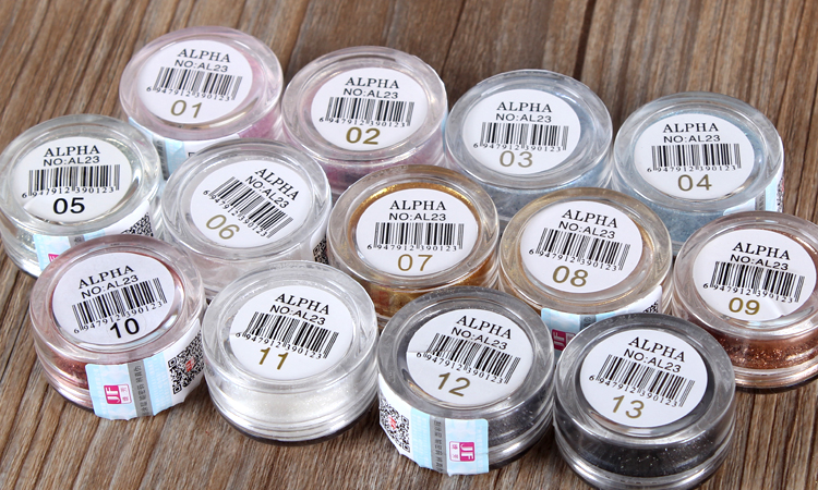 Alpha Professional Flash Powder Pearlescent Eye Shadow Powder High Gloss Powder Powder Brightening Shining Crystal Earth Color Stage Night Makeup Makeup phấn highlight tạo khối