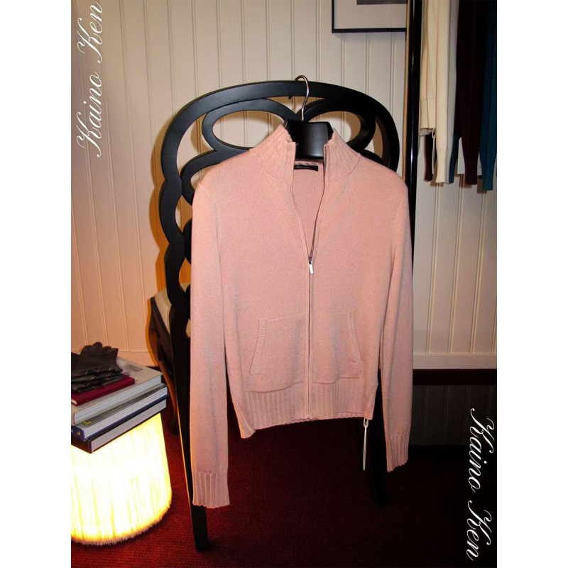 Mason Kaino Ken2026 New Autumn Versatile Slim-Fit Design Wool Knit Cardigan for Women