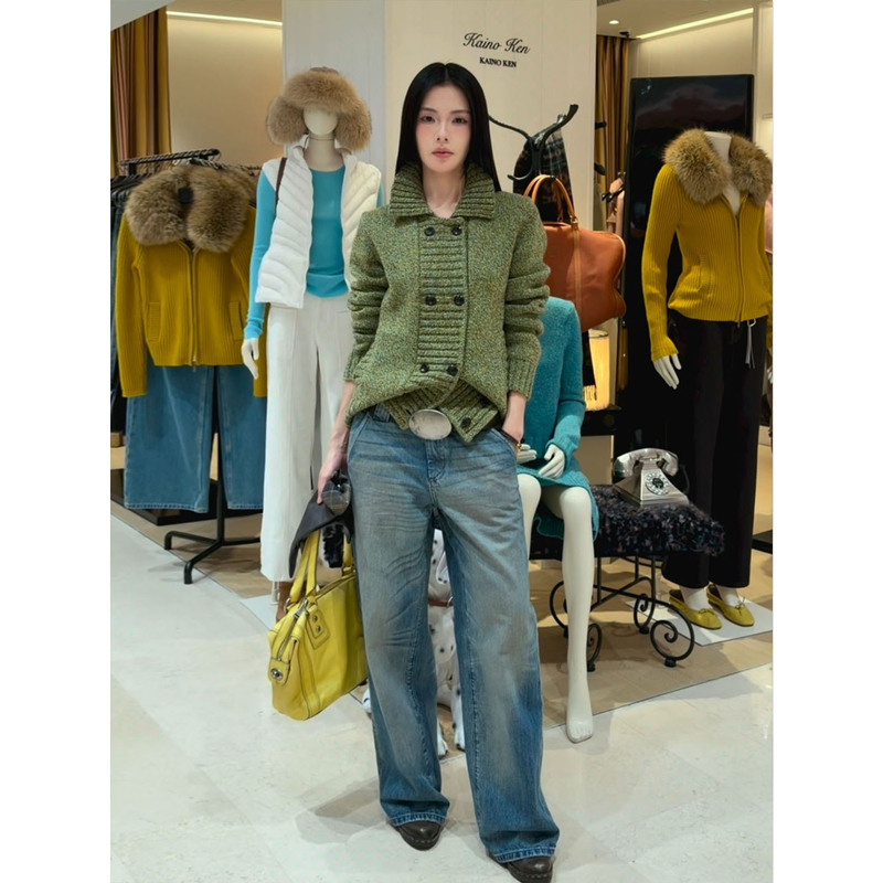 Kaino Ken Mason 2026 Autumn/Winter New Loose Versatile Design Retro Denim Straight-Leg Pants for Women Kaino Ken Mason 2026 Autumn/Winter New Loose Versatile Design Retro Denim Straight-Leg Pants for Women