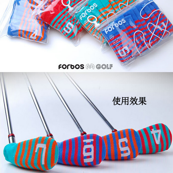 Korea Import FORBOS Golf Iron Rod Cover Knitted Club Clubhead Protective Sheath Iron Rod Group-Taobao