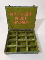 Traditional brocade box handmade multi-frame walnut seal pendant ornaments bracelet jewelry storage box