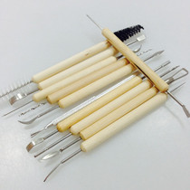 11-piece set of sculpture tools finely carved colored clay knives soft clay sculptures hand-made clay pottery tools