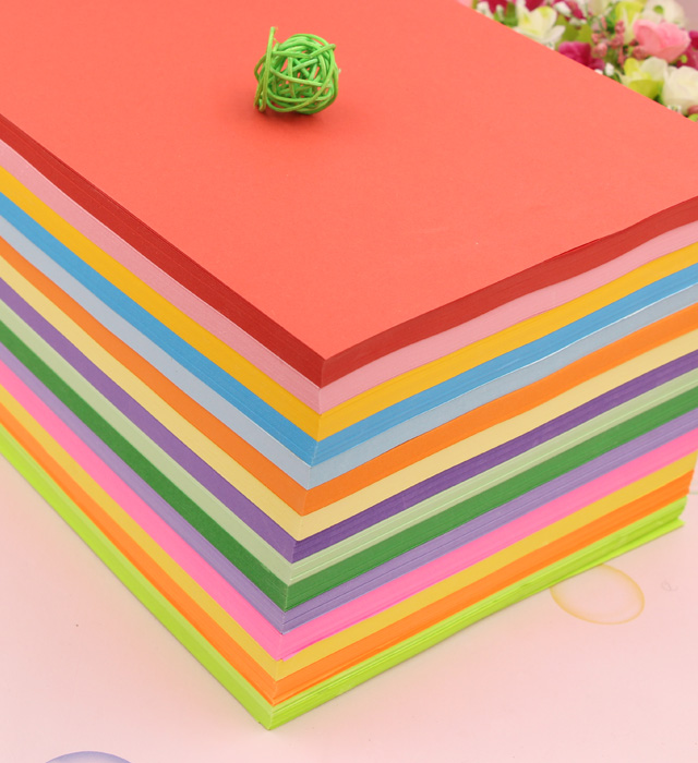 Colour folding paper A4 Colour paper photocopy paper 80 gr children handmade paper 100 sheets of paper cutting of paper cranes Crane Stack Paper
