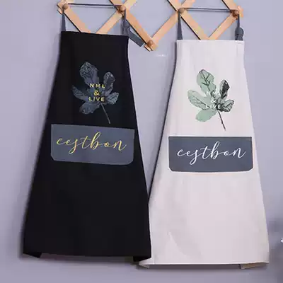 Nordic simple apron women's fashion household kitchen special cooking overalls ultra-thin fashion waist oil-proof and waterproof