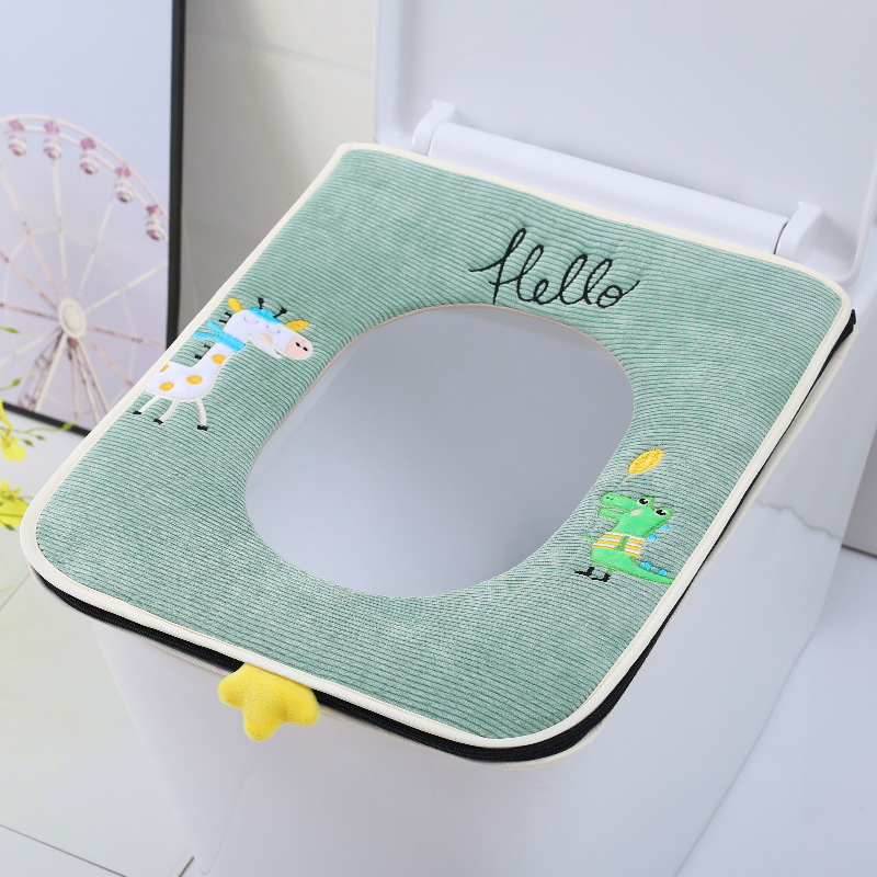 Square square toilet cushion square cushion sticker household waterproof square rectangular toilet cover sticker type summer