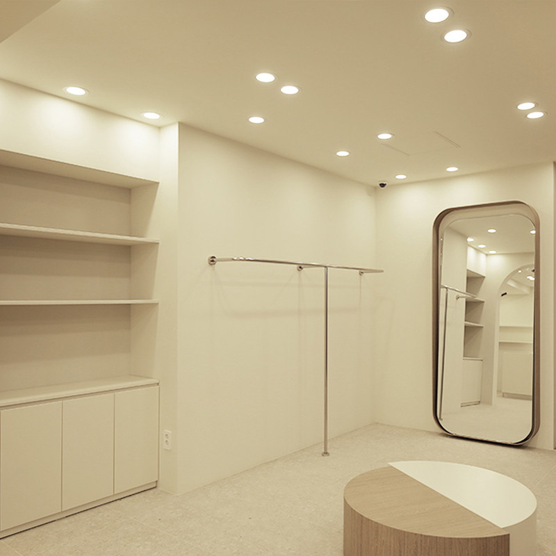 Clothing Store Display Rack Upper Wall Hanging Positive Hanging Stainless Steel Side Hanging Clothes Hanger Women's Clothing Shop Furnishing Design Effect Guitou