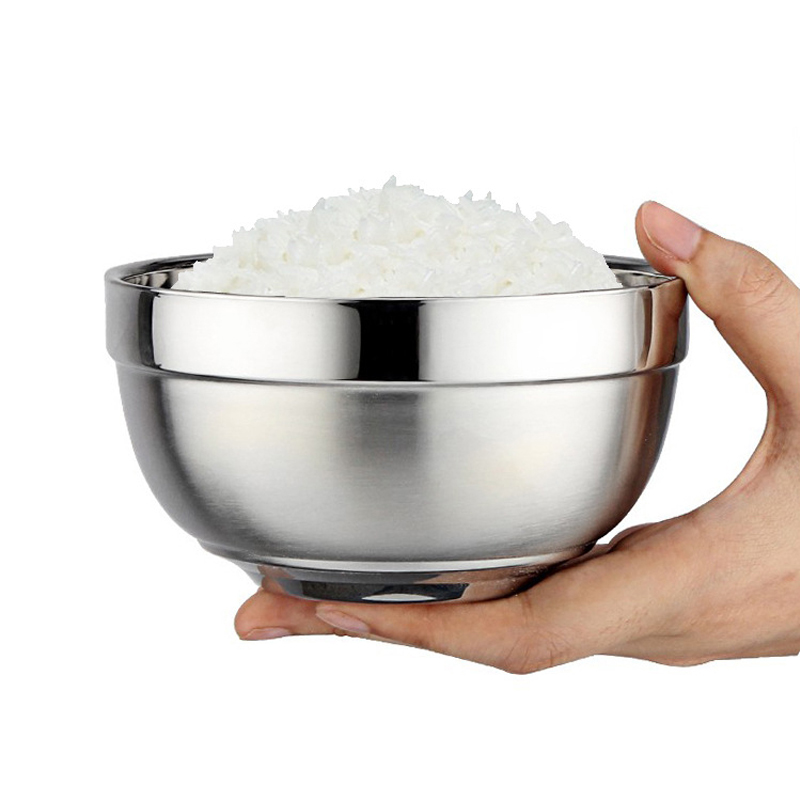 304 stainless steel bowl super thick double anti - burning foam dish dishes for household canteen for food porridge