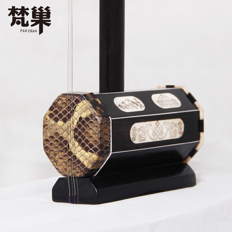 Play Mongolian national string playing piano Ebony wood treble Sihu musical instrument Give a variety of accessories