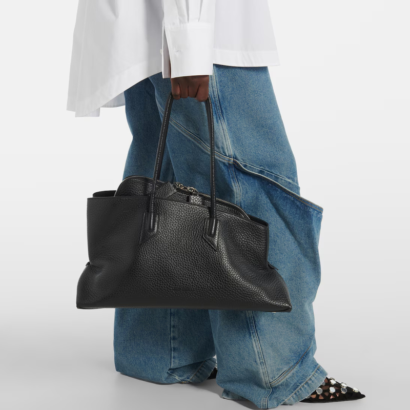 Attico Kylie First-Layer Cowhide with Suede Interior, Irregular Shoulder Handbag La Passeggiata