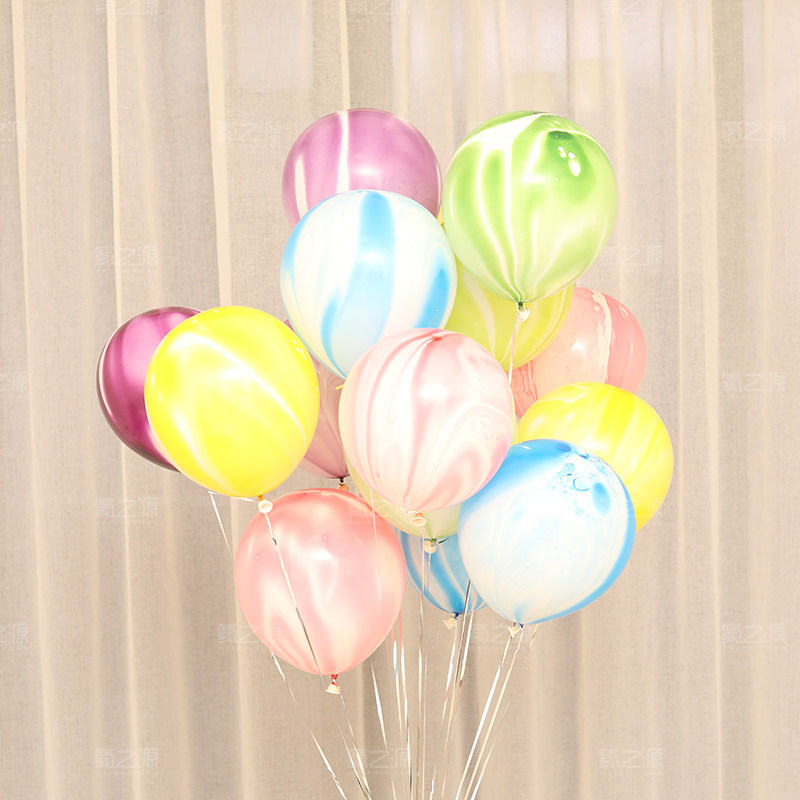 Cloud Veins Manau Mark Ball Latex Birthday Balloon Placement Child Baby Age Wedding Wedding House Decoration Creative Graduation
