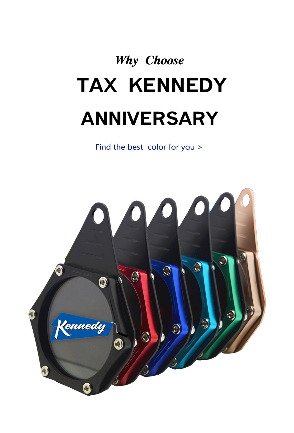 Motorcycle aluminum alloy tax plate Motorcycle waterproof plate rack Motorcycle modification parts Tax plate KENNEDY