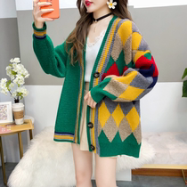 Pregnant women autumn winter coat 2019 New Tide mom Korean sweater women cardigan long thick sweater coat