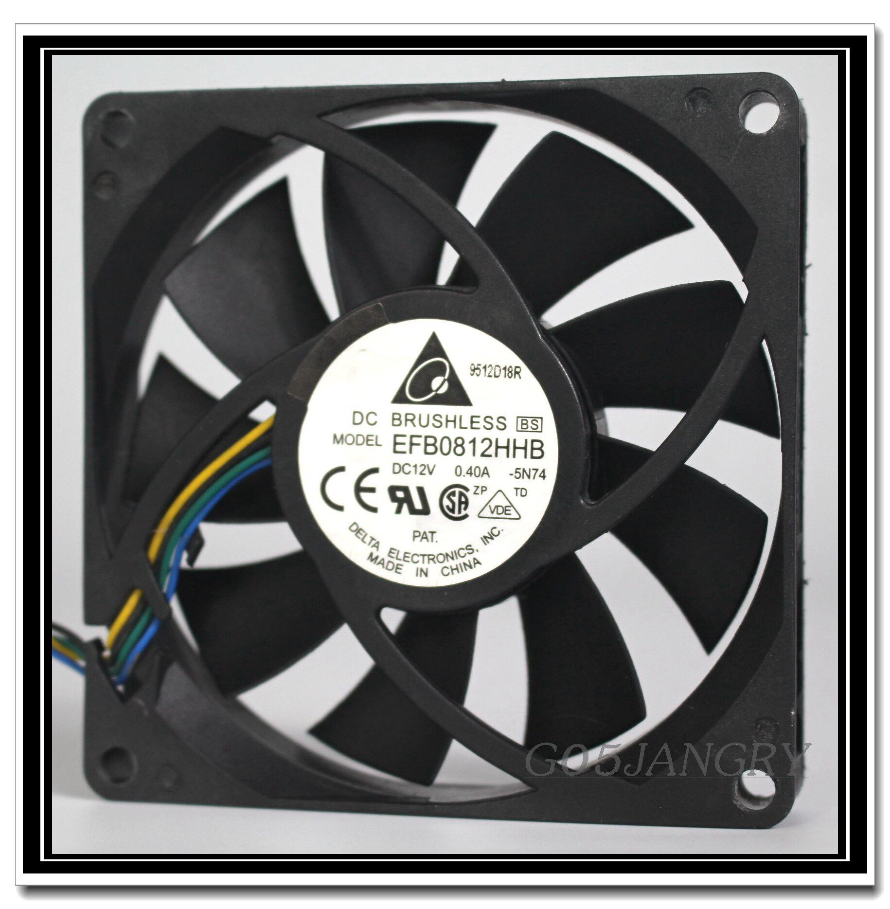 Delta EFC0812DB-F00 8015 12V 0.50A 8CM 80*80*15MM PWM 4pin Fan - Foto 2
