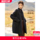 沫晗依美100绵羊毛复古时尚手工双面羊毛大衣2025冬保暖毛呢外套