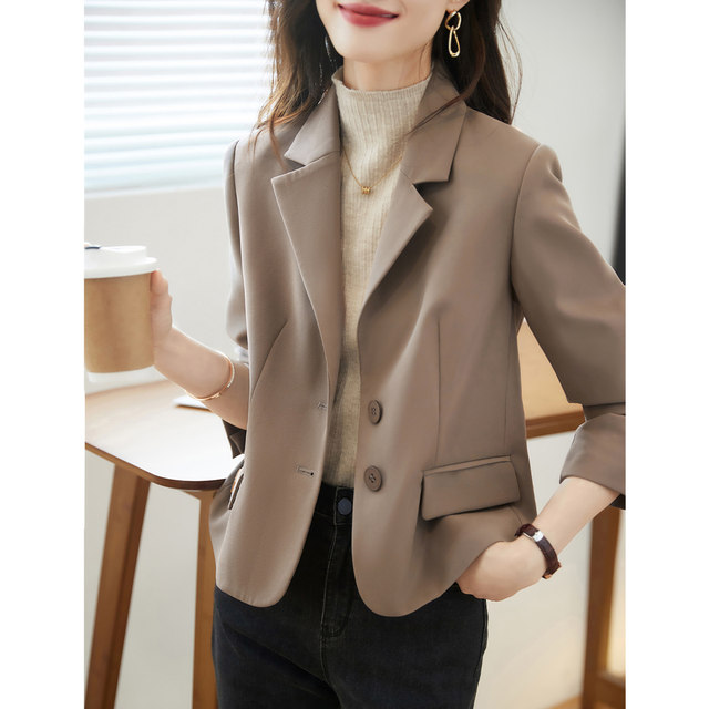 Mohan Yimei temperament label suit short 2024 summer and spring new style high-quality high-quality high-quality commuter women's jacket top