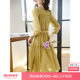 Mohan Yimei simple temperament skirt 2023 early autumn new high-end texture waist versatile pleated women's dress