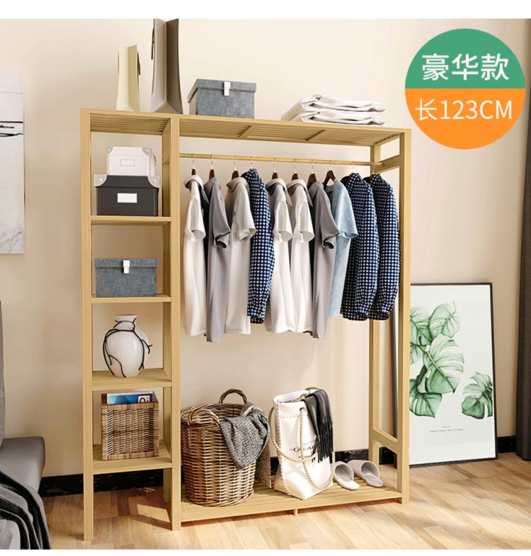 Móc áo thương mại đơn giản tầng phân loại phòng ngủ mở rộng giá phơi trong nhà văn phòng đa chức năng kệ gỗ để đồ