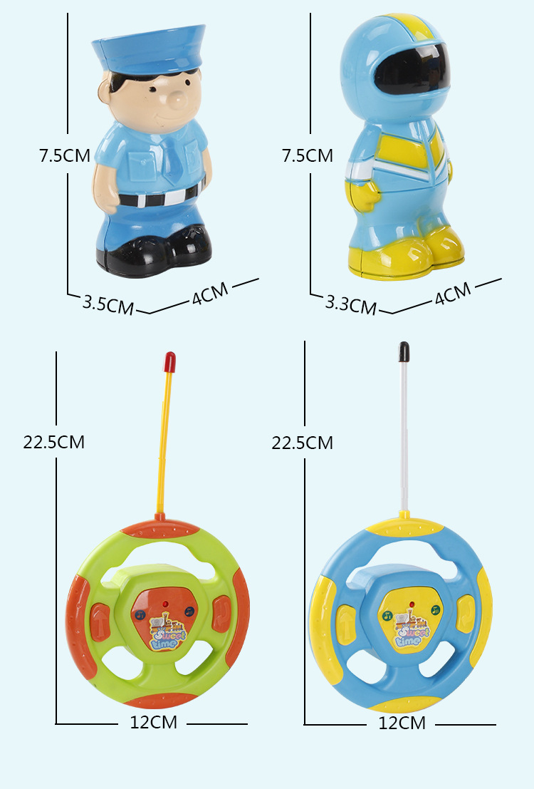 Trẻ em lợn điều khiển từ xa xe đồ chơi jingle xin chào qikaidi rong biển lợn Wang Wang kitty đội phim hoạt hình mèo xe oto đồ chơi