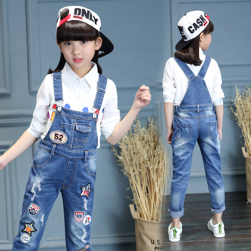 7 cô gái mùa xuân vành đai quần jean 5 học sinh tiểu học 8 cô gái 9 denim quần dài 10 trẻ em từ 6 mùa thu váy 12 tuổi.