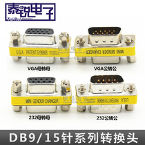 VGA mother-to-mother DB15 needle straight through RS232 revolution-free butt-butt display data transmission extension head