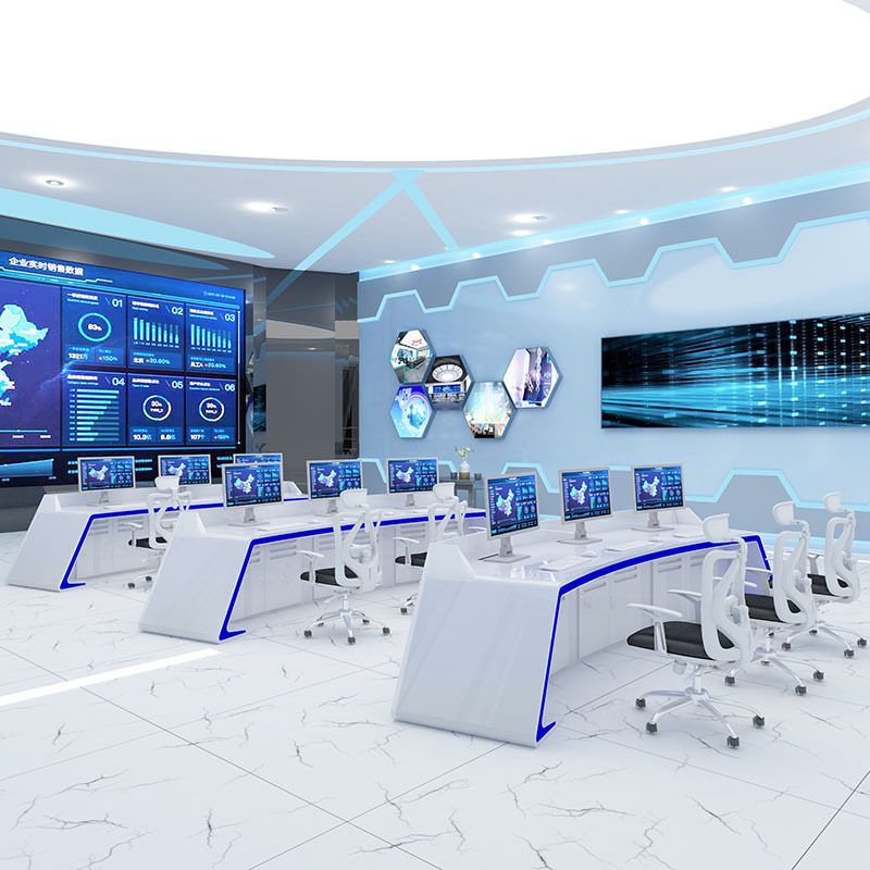 Customized network command center console arc podium intelligent multimedia console security monitoring console