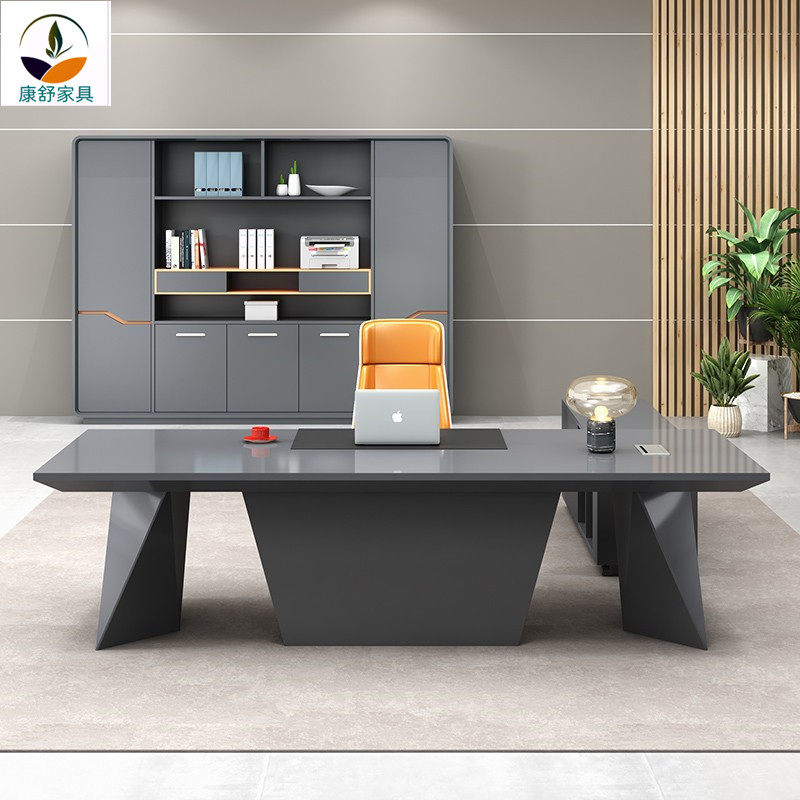Painted boss table simple modern supervisor table manager table creative president table light luxury boss office desk and chair combination